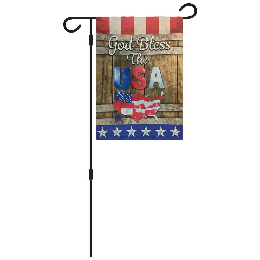 H&G Studios God Bless the USA 12x18in Garden Flag