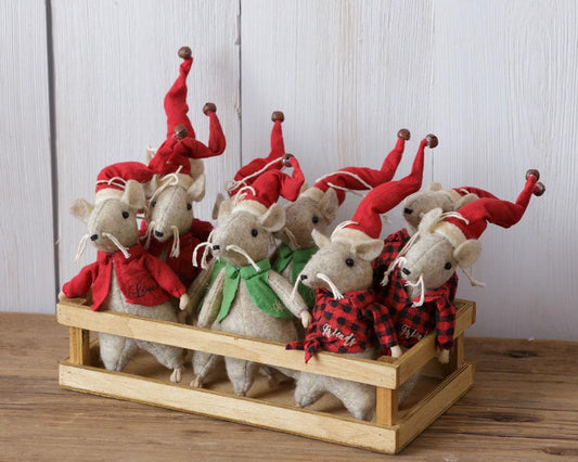 Mice Wearing Santa Hats (each)