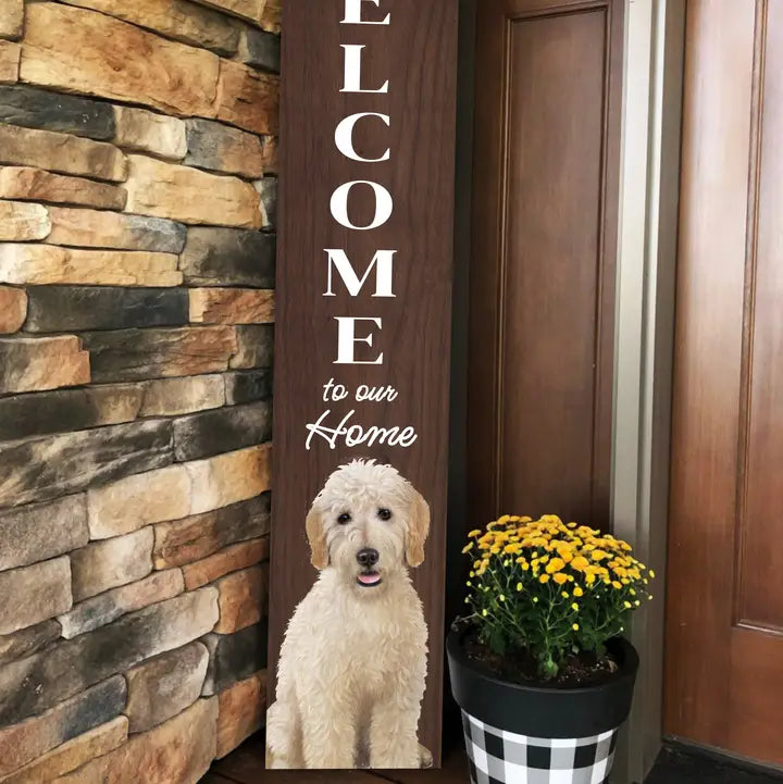 Goldendoodle Welcome Sign