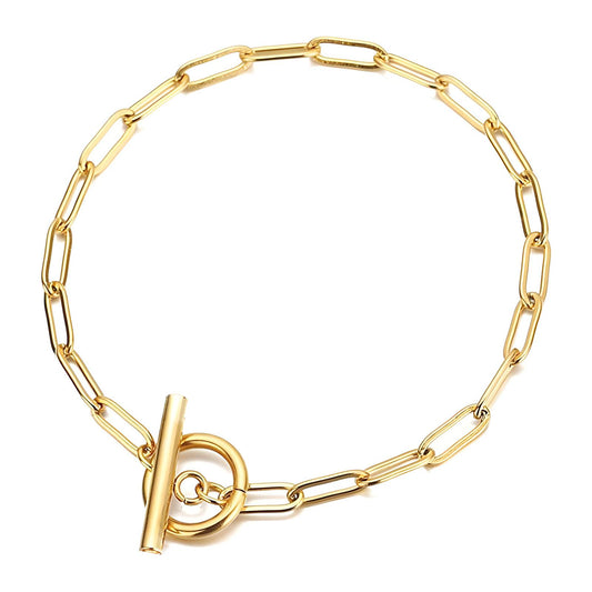 Gold Paper Clip Bracelet
