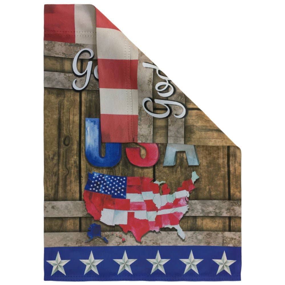 H&G Studios God Bless the USA 12x18in Garden Flag
