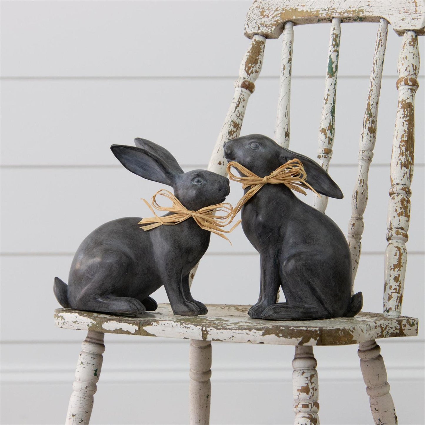 Rabbits With Raffia Bows