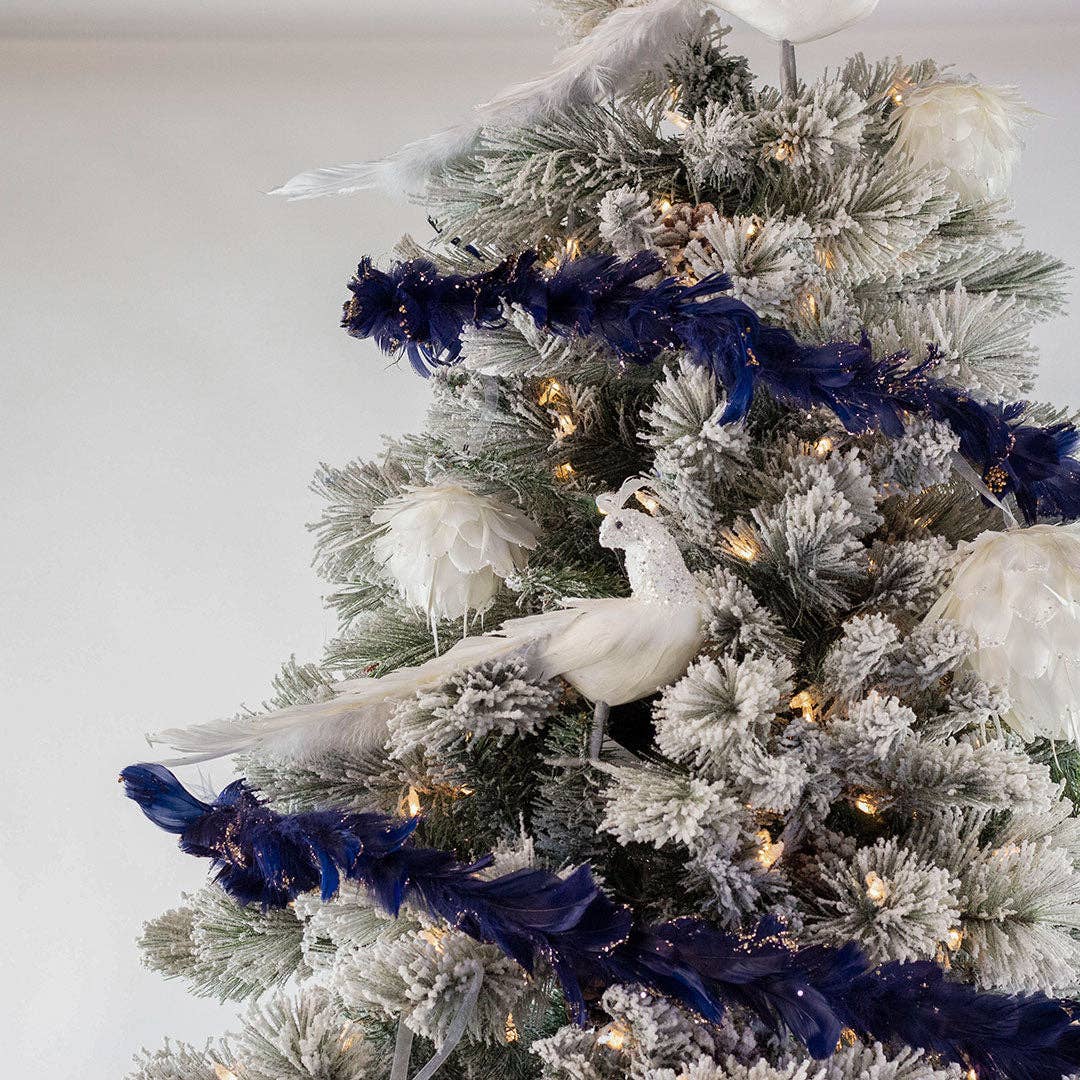 White Peacock Ornament: 18"