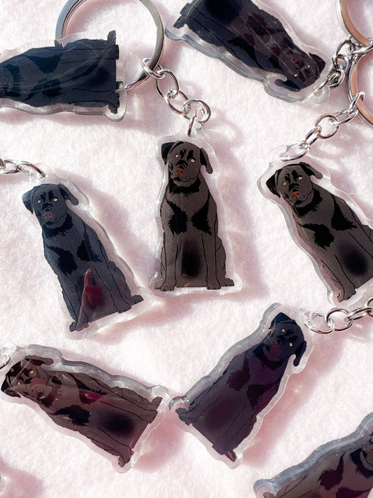 Labrador Retriever (black lab) Keychain