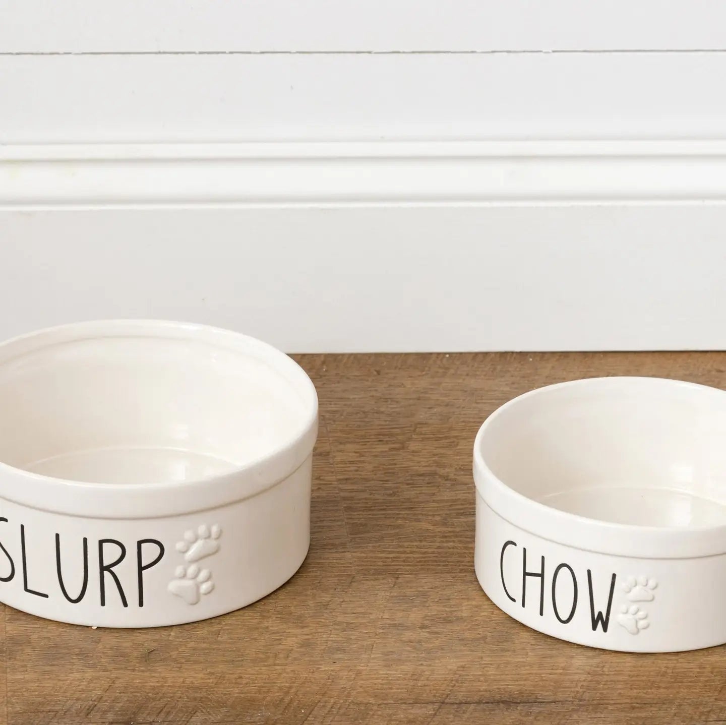 Ceramic Dog Bowls – Slurp & Chow (Set)