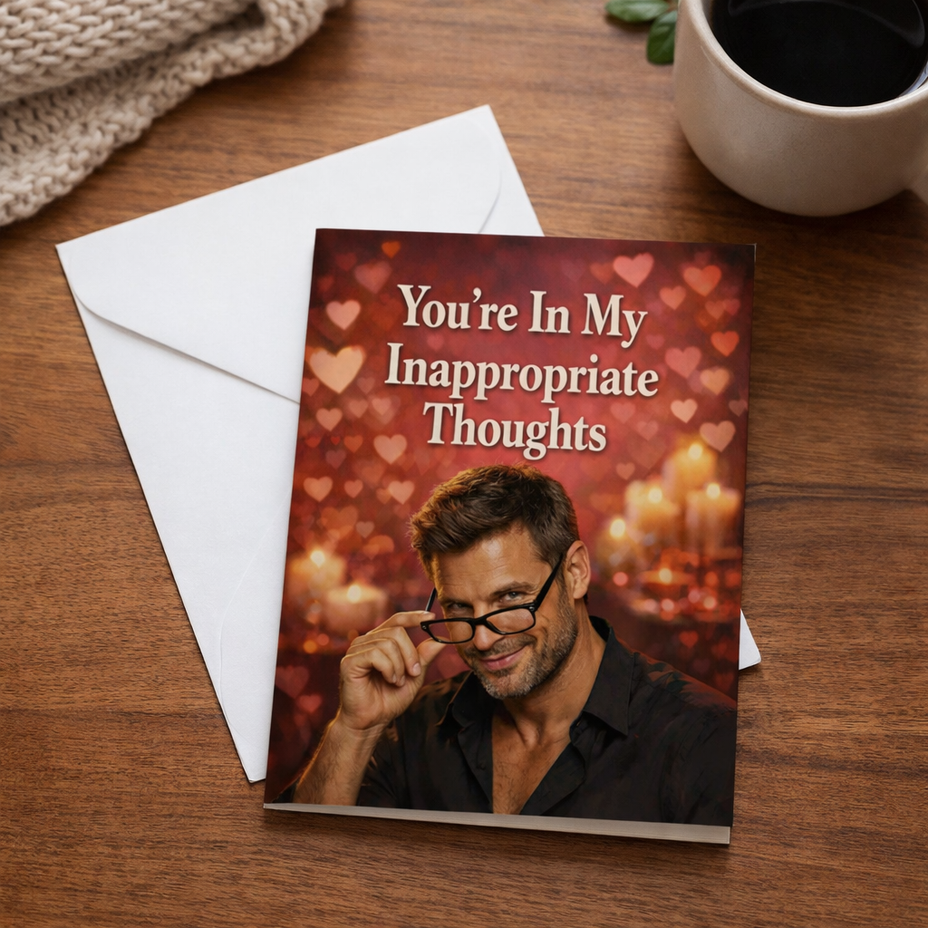 You're In My Inappropriate Thoughts Card: Card and Envelope Only