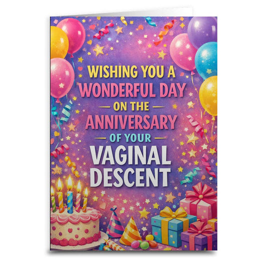 Wishing You a Wonderful Anniversary Birthday Card: Card and Envelope Only