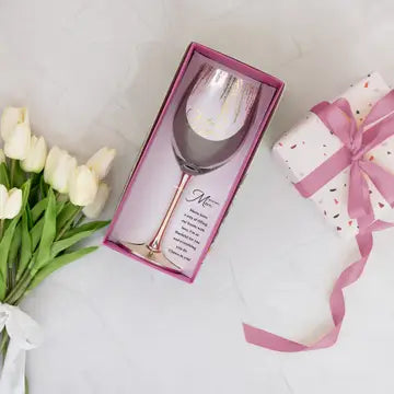 Mom - Gift Boxed 19 oz Crystal Wine Glass