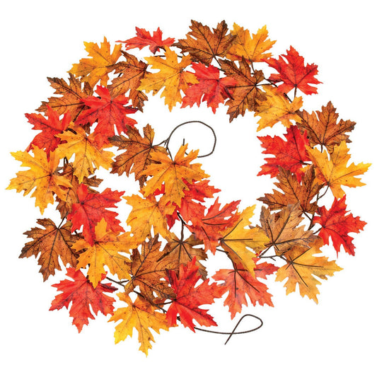 Fall Maple Leaf Garland, 8ft