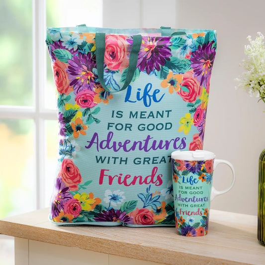 Life Is Meant For Good Adventures Cup & Tote Set