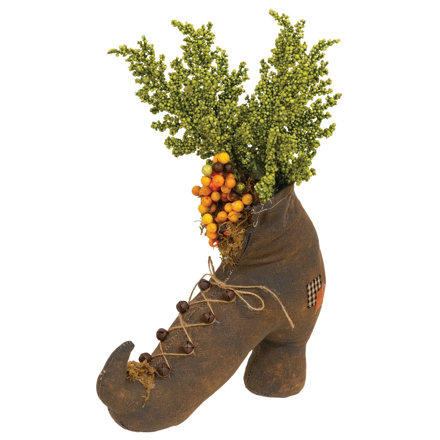Stuffed Witch Boot Sitter - 13"H