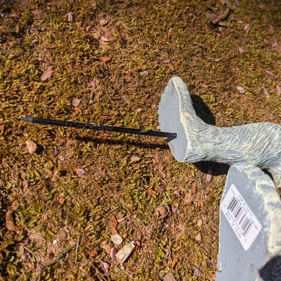 Bigfoot Classic Standing Statue 11.5 inch H w/ metal stake: Stonewash