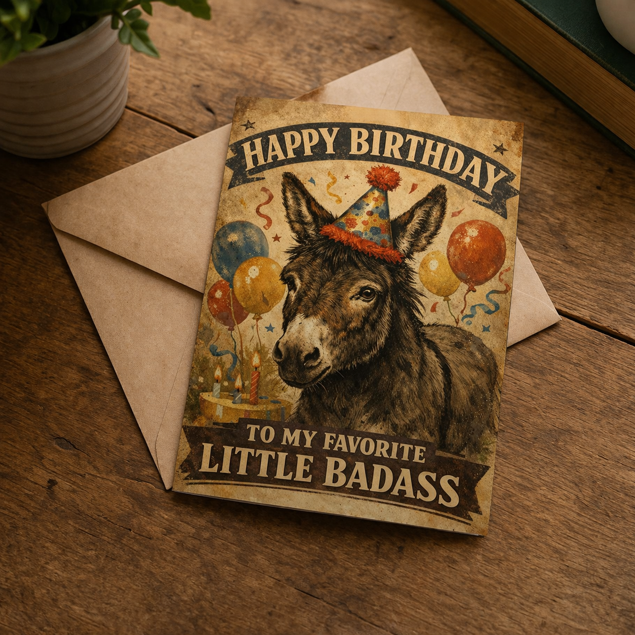 Happy Birthday to My Favorite Badass Card: Card and Envelope Only