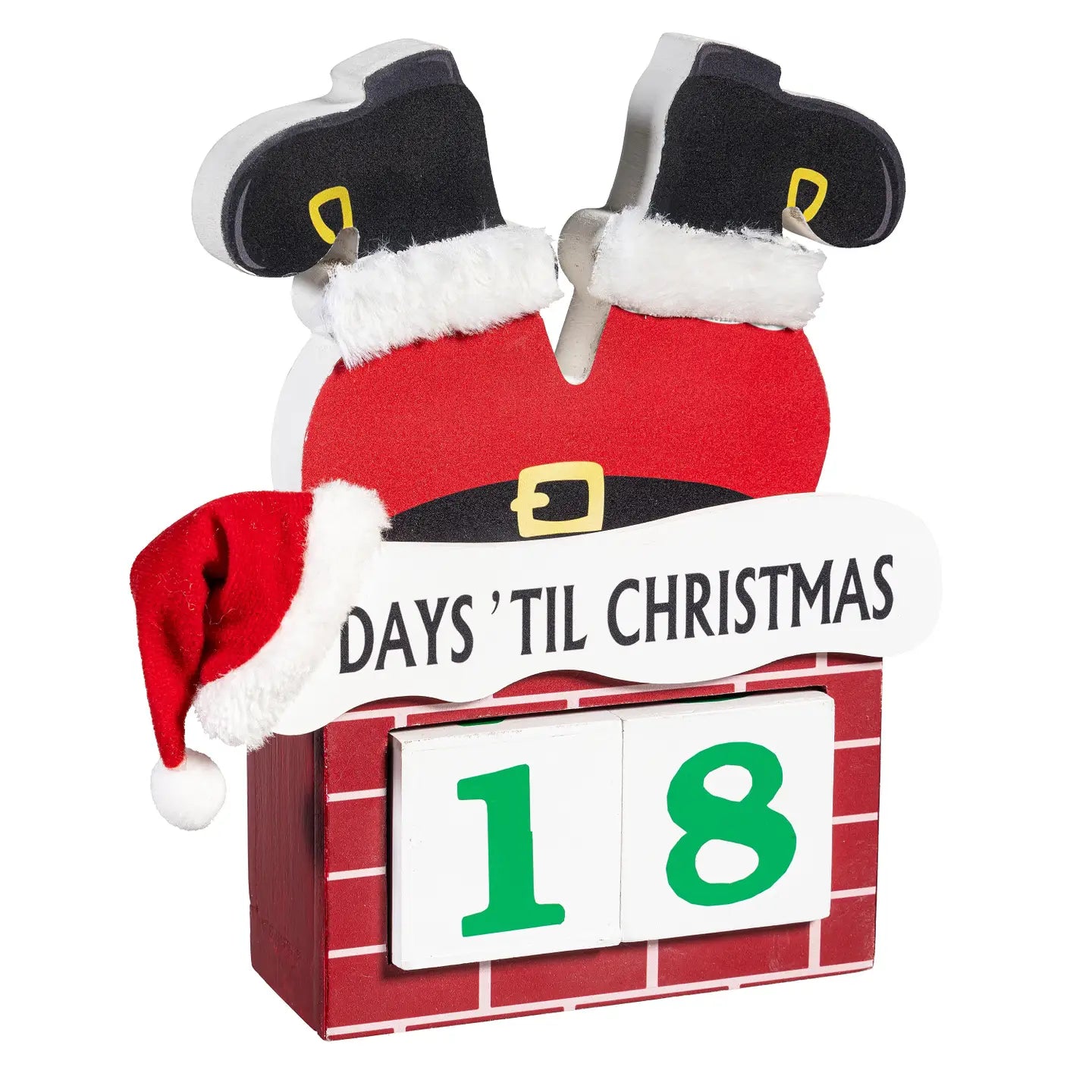 Santa in Chimney Count Down til Christmas