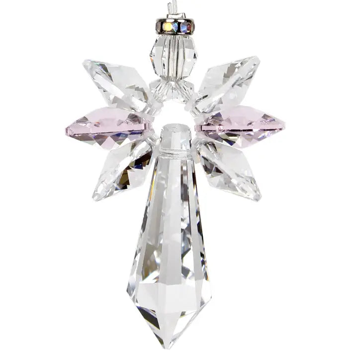 Crystal Guardian Angel - Large, Rose