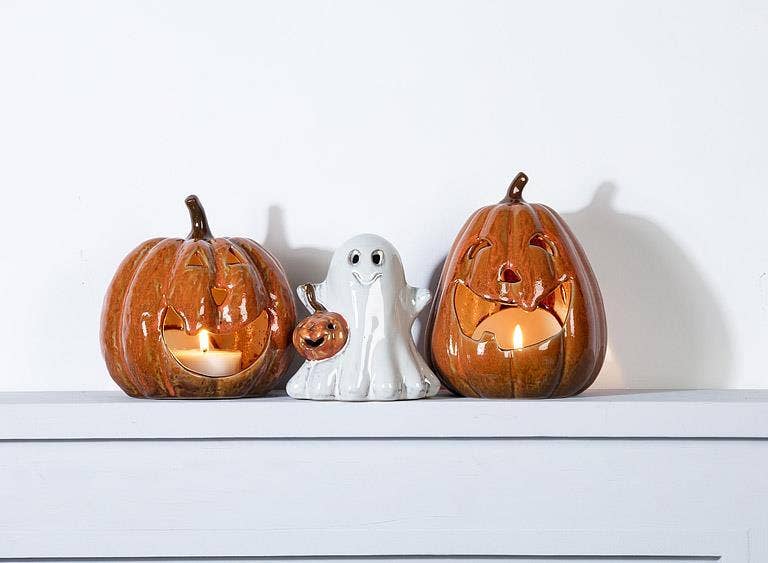 Small Ghost with Jack O'Lantern