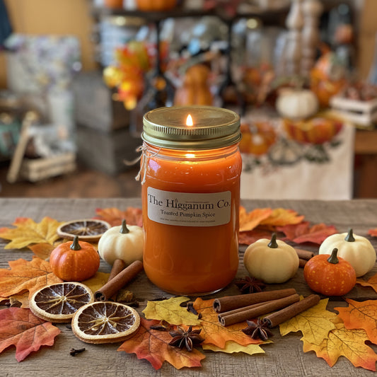 The Higganum Co. - Toasted Pumpkin Spice Candle - Mason Jar