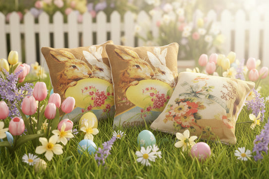 Vintage Easter Postcard Mini Pillows - Each