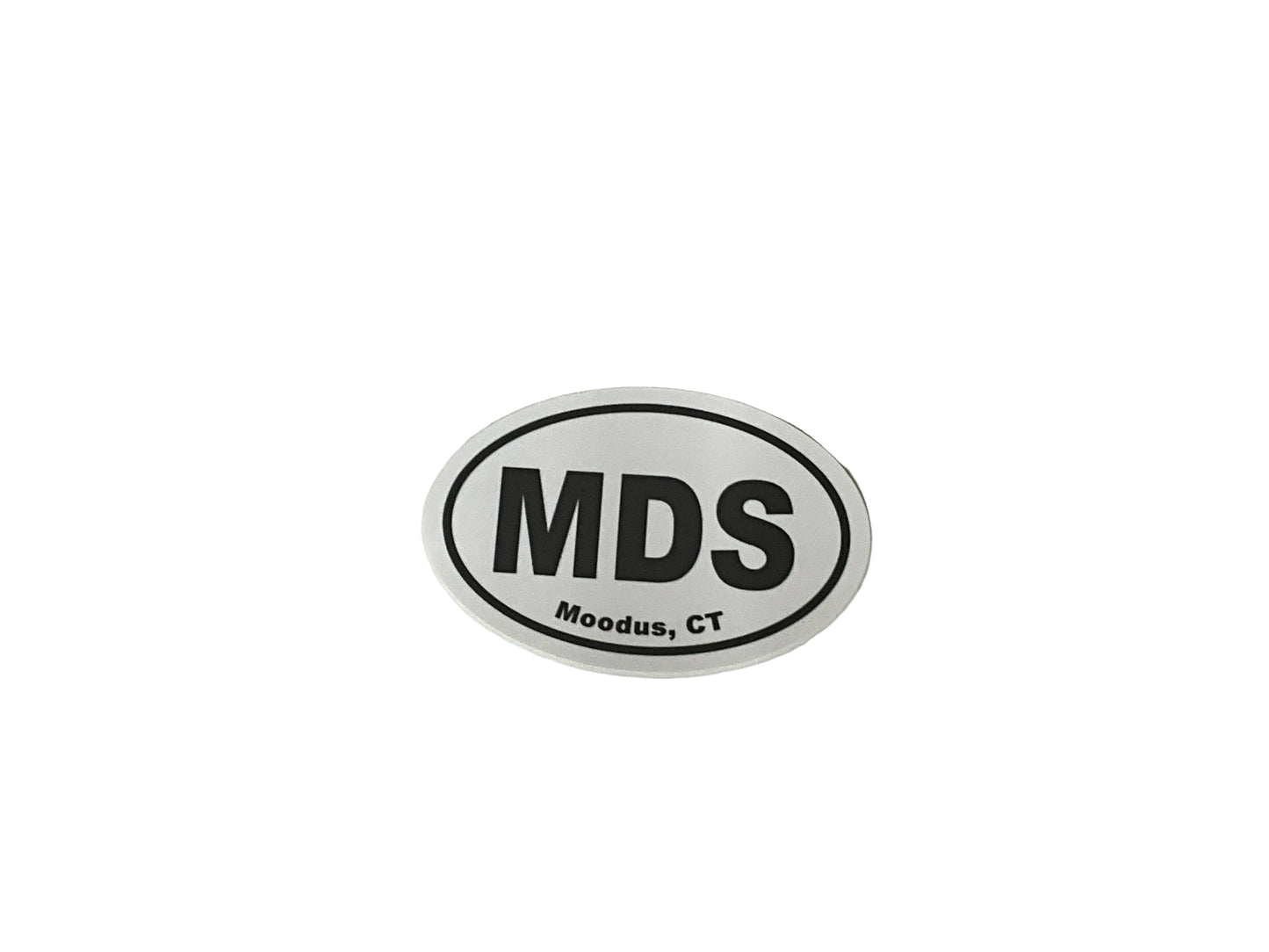 Moodus CT Oval Sticker Vinyl Decal: 5"