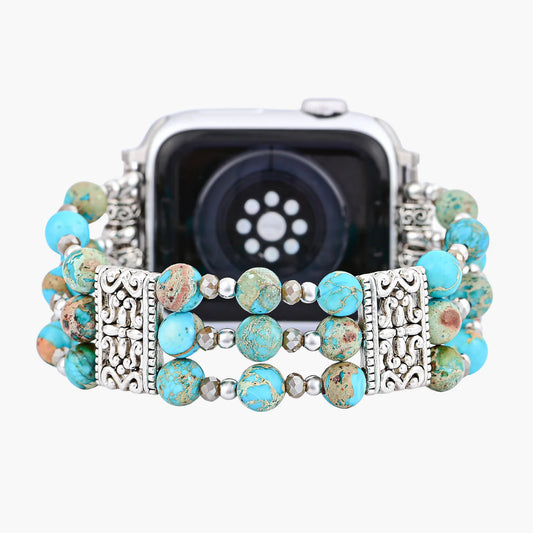 Artisanal Turquoise Spirit Stretch Apple Watch Strap-Large