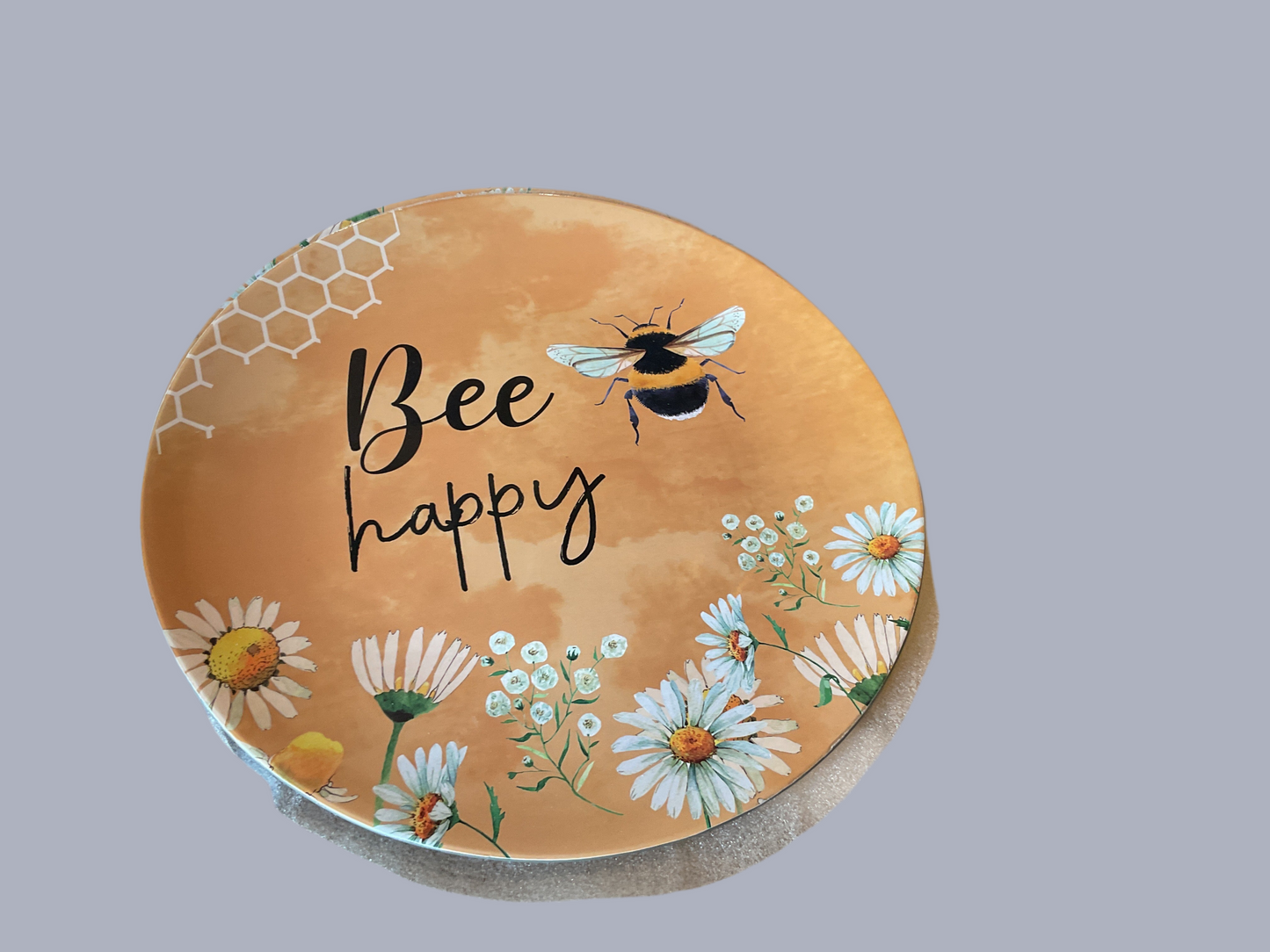 Bee happy plate