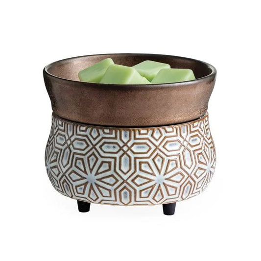 Classic Wax Warmer Bronze Geometric 2-in-1