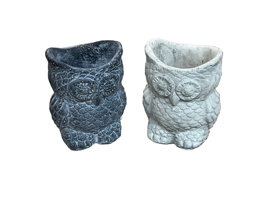 Cement Owl Planter