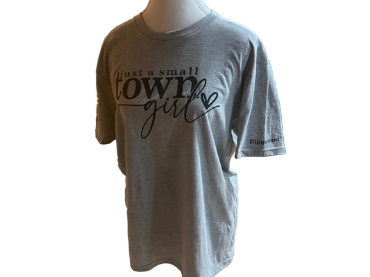 Just A Small Town Girl Tshirt Higganum - Grey XL