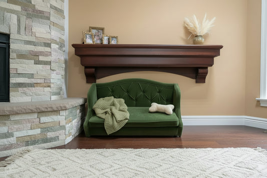 Tufted Wing Back Medium Pet Sofa Bed