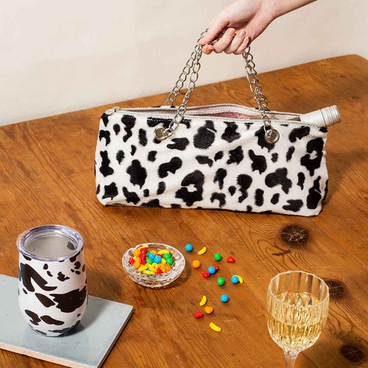 Bovine Cowhide Insulated Wine Bag & Tumbler Set