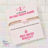 Holy Water Pink Ribbon Awareness Bracelet