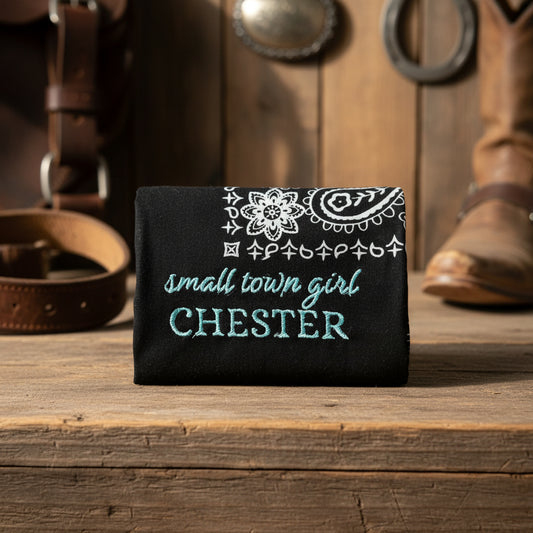 Black - Small Town Girl "Chester" Bandana