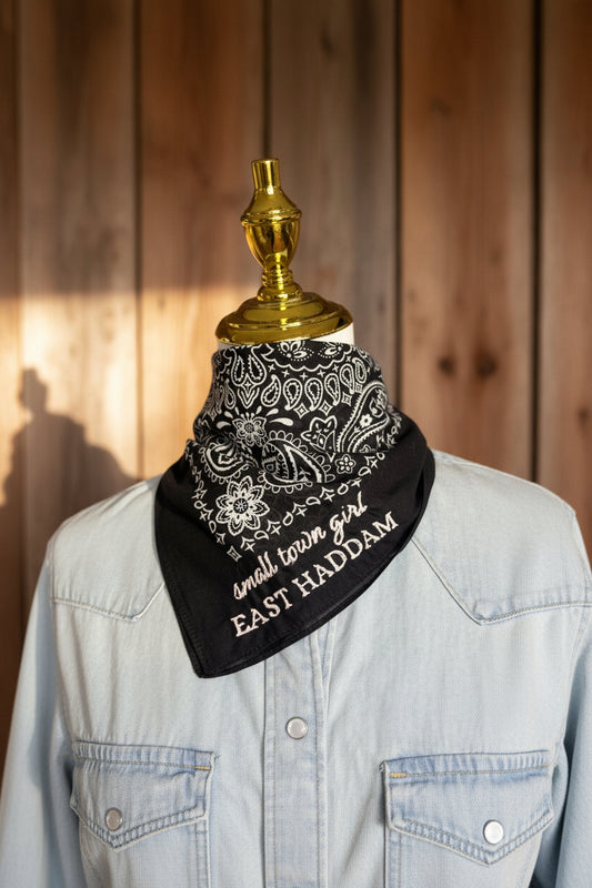 Black - Small Town Girl "East Haddam" Bandana