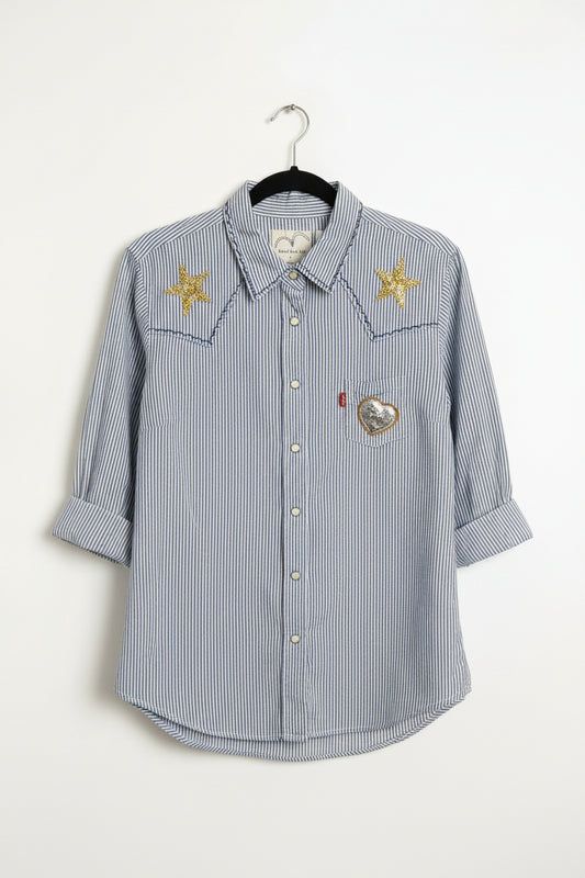 Levi's "Blue Stripe Love" Shirt - S