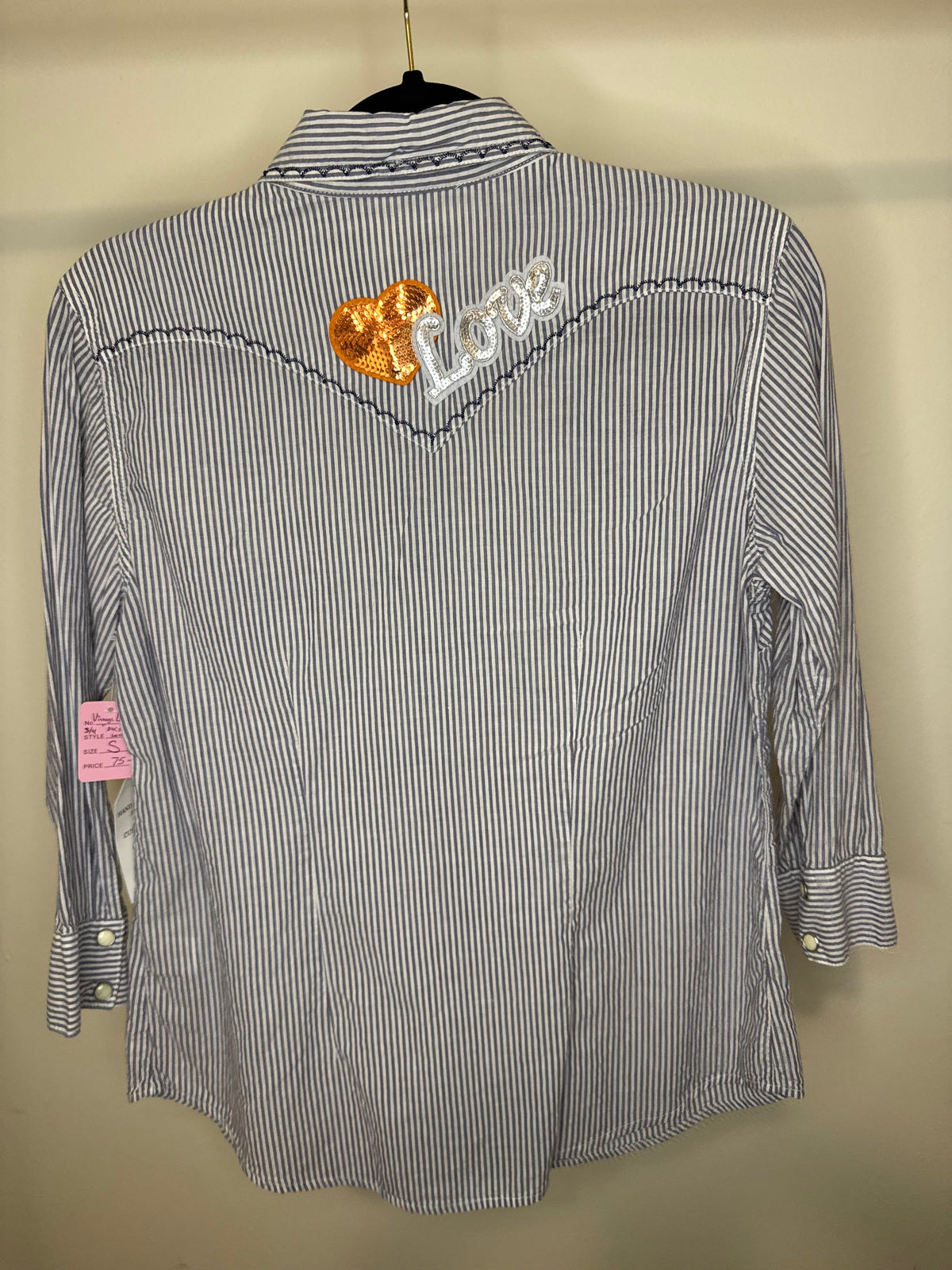 Levi's "Blue Stripe Love" Shirt - S