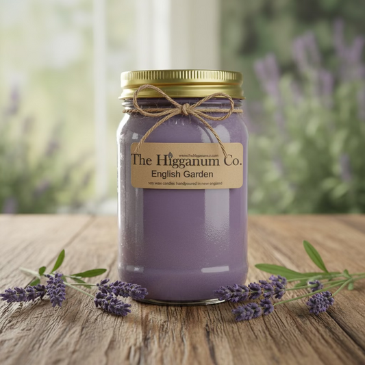 The Higganum Co. - English Garden Candle - Mason Jar