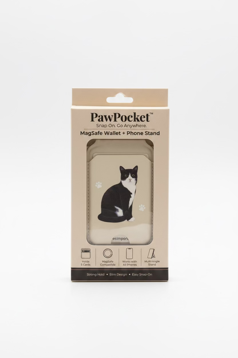 Black & White Cat Phone Magwallet