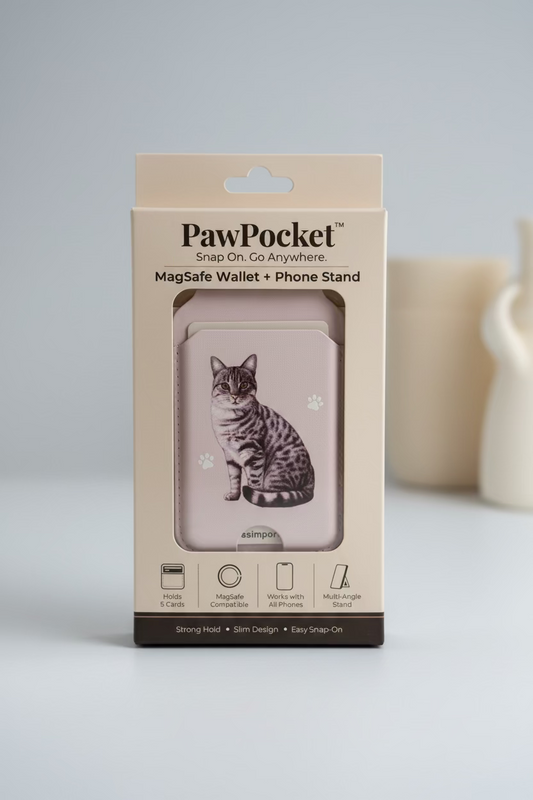 Silver Tabby Cat Phone Magwallet