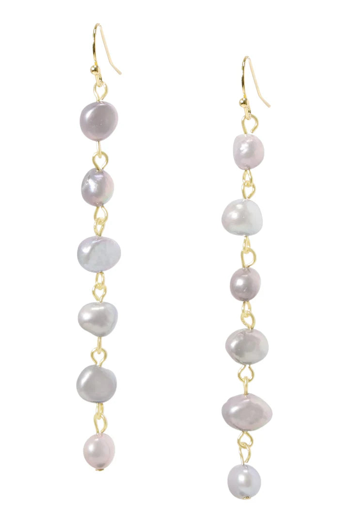 14K Gold Filled Freshwater Pearl Dangle Earrings