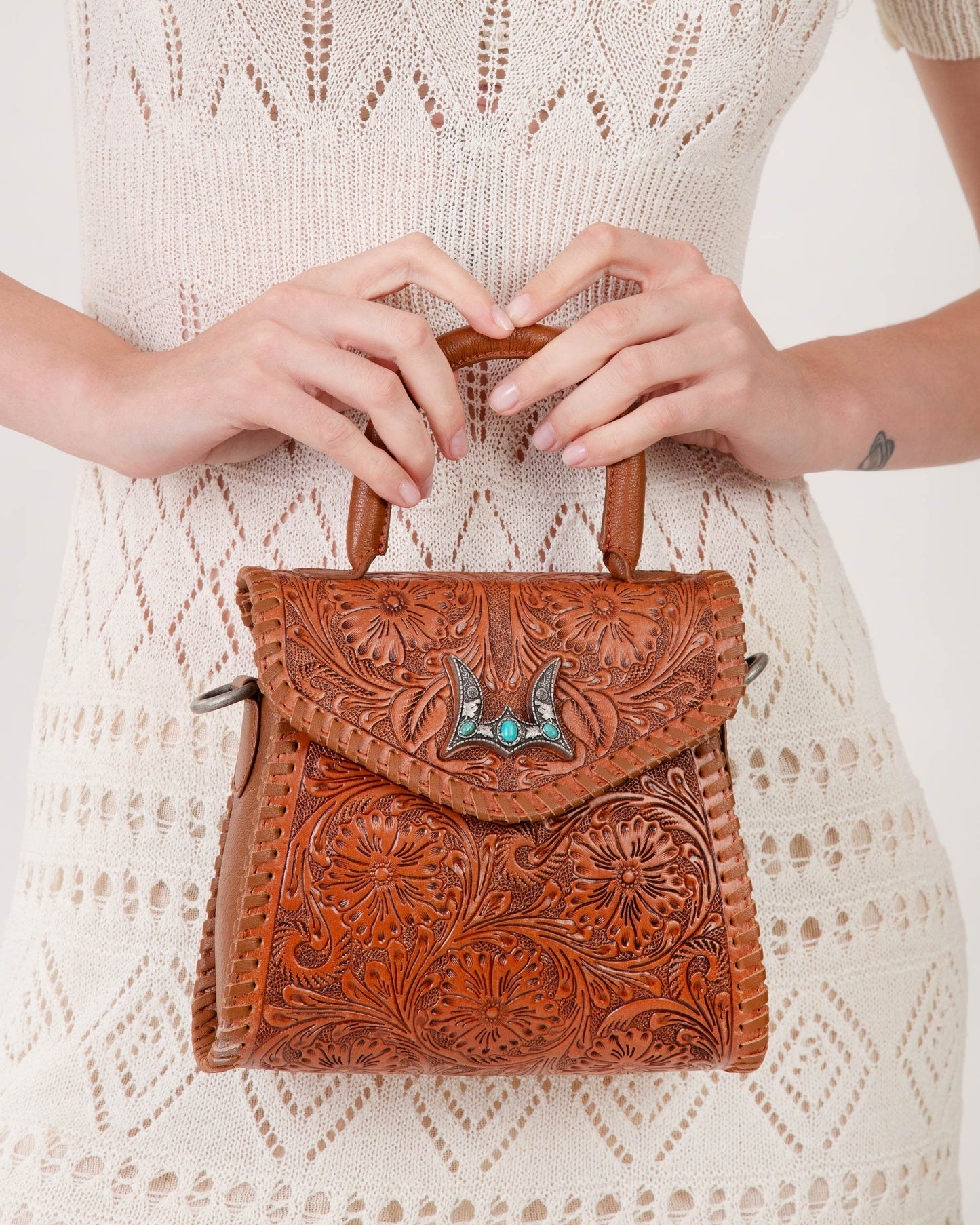 Loyal West - Leon Mini Handle Purse - Brown