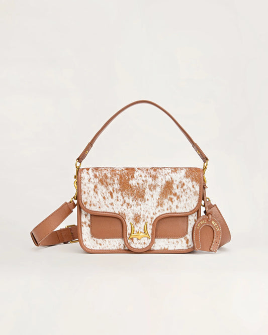 Loyal West - Shell Medium Purse – Brown & White
