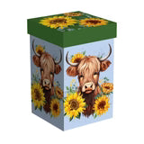 Highland Cow and Sunflower Ceramic Perfect Cup, 17oz, Gift Box