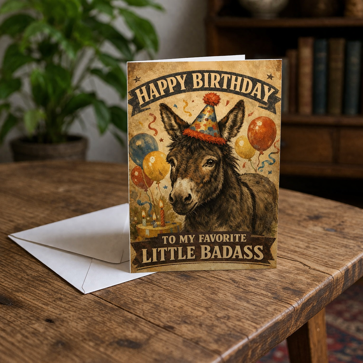 Happy Birthday to My Favorite Badass Card: Card and Envelope Only