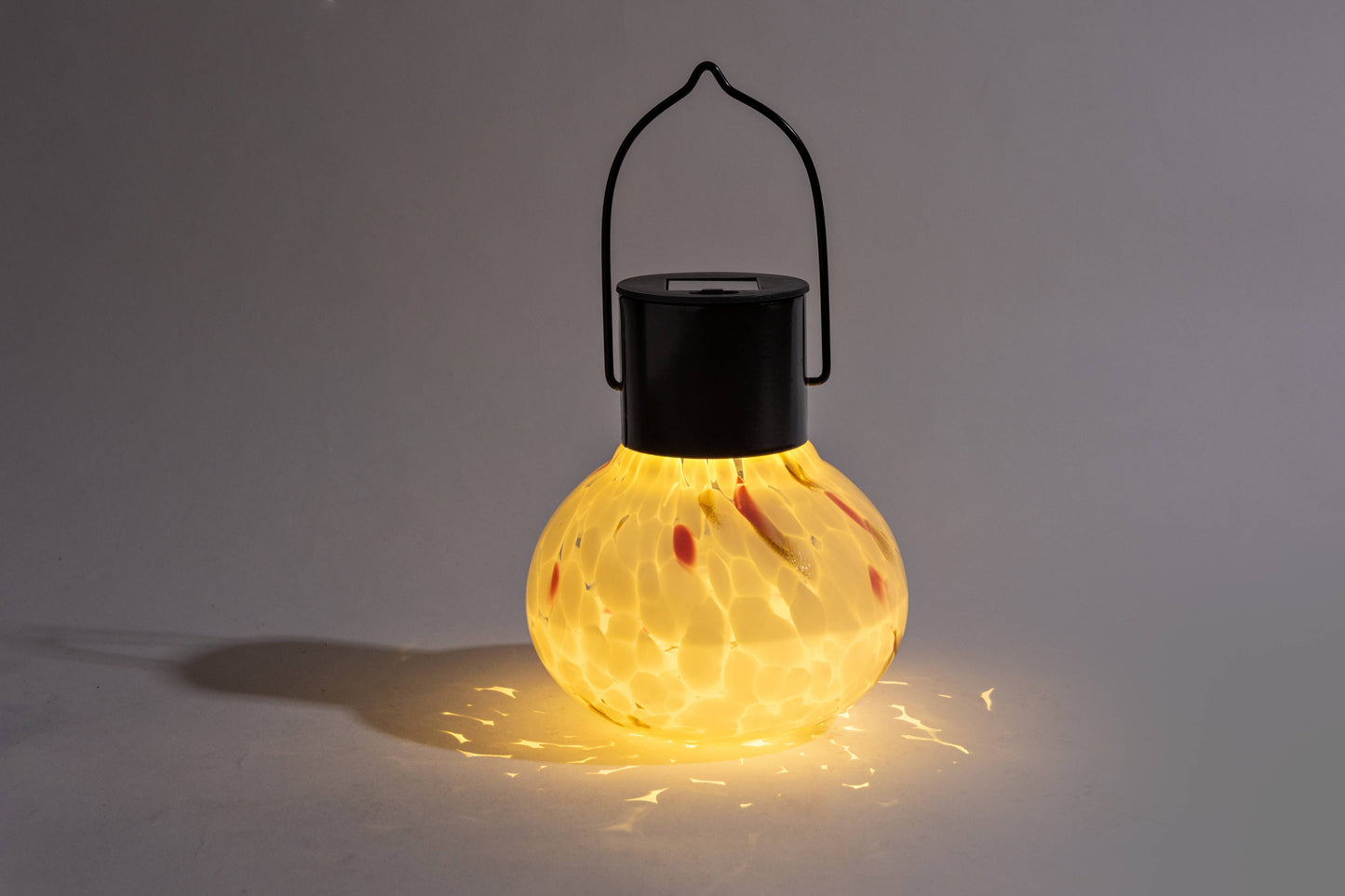 Art Glass Solar Lantern: Assorted Color