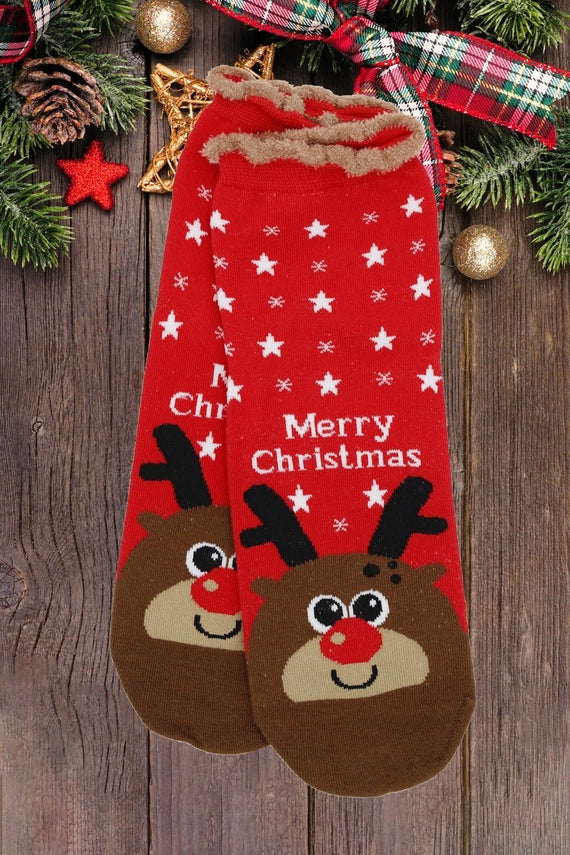 Assorted Fuzzy Christmas Socks