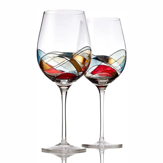 Hand Painted Wine Glass