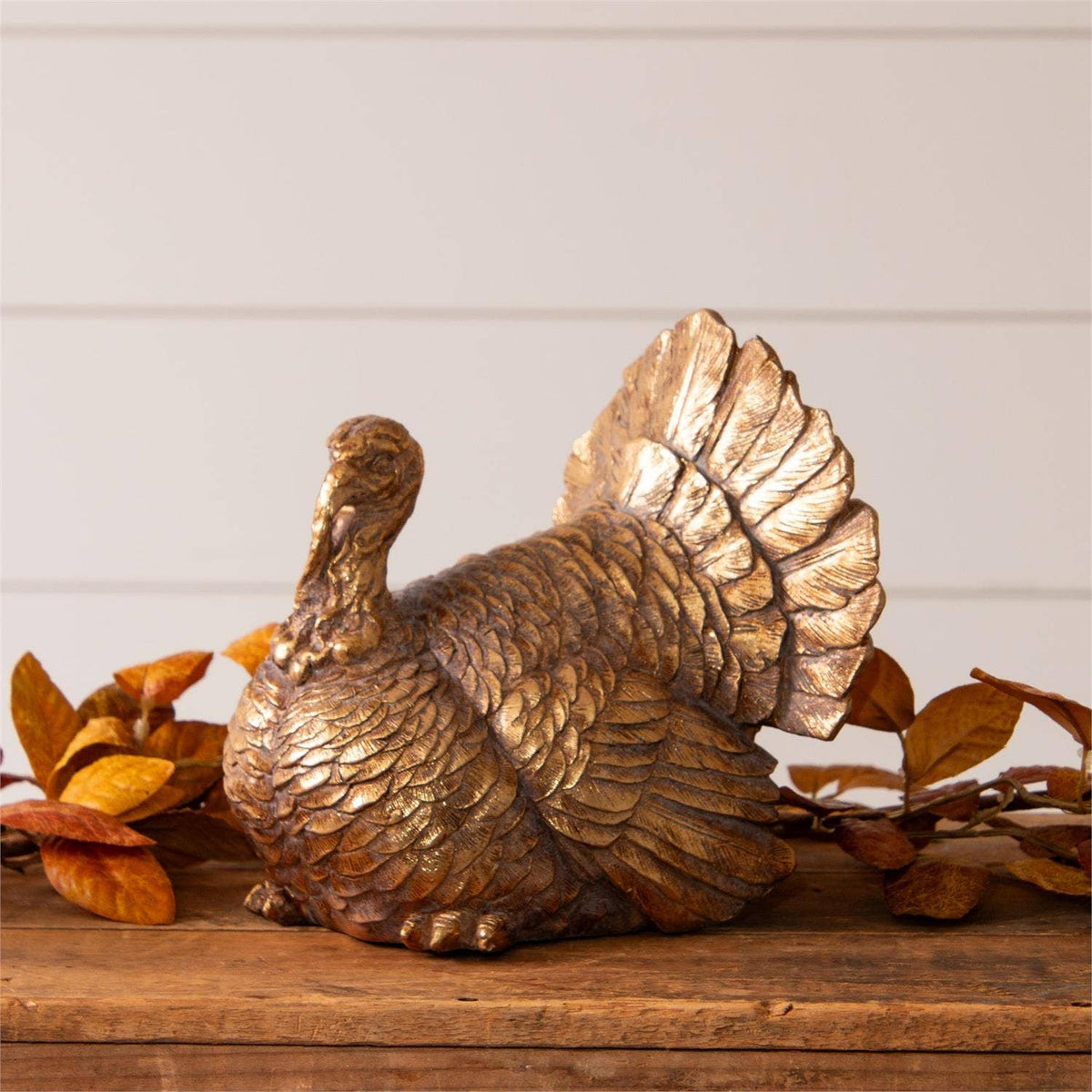 Gold Tone Turkey Figurine (PC)