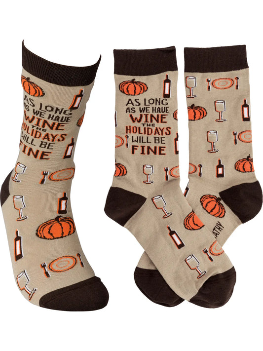 “As Long As We Have Wine….” Socks