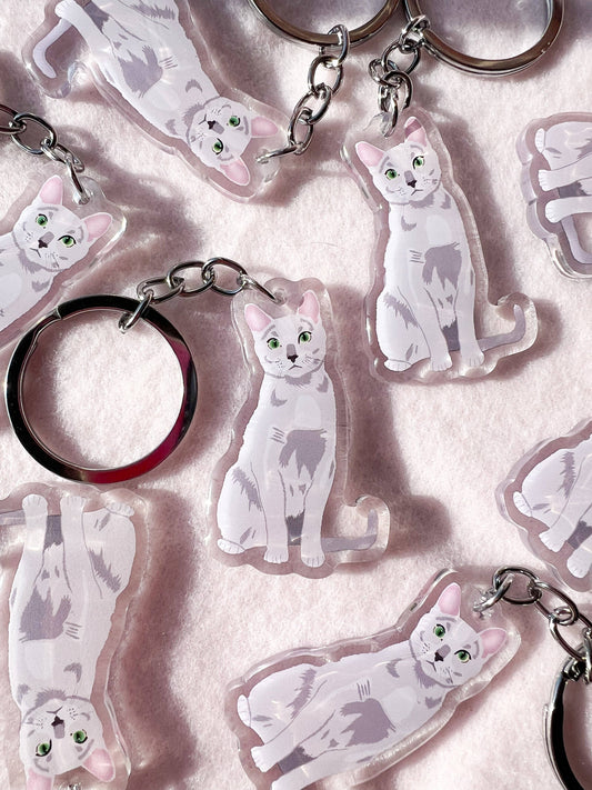 Russian Blue Keychain