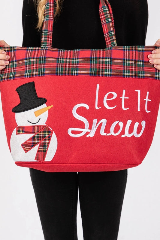 Let it Snow Tote Felt